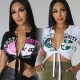 Women Sexy Short Sleeve Knotted Crop Top