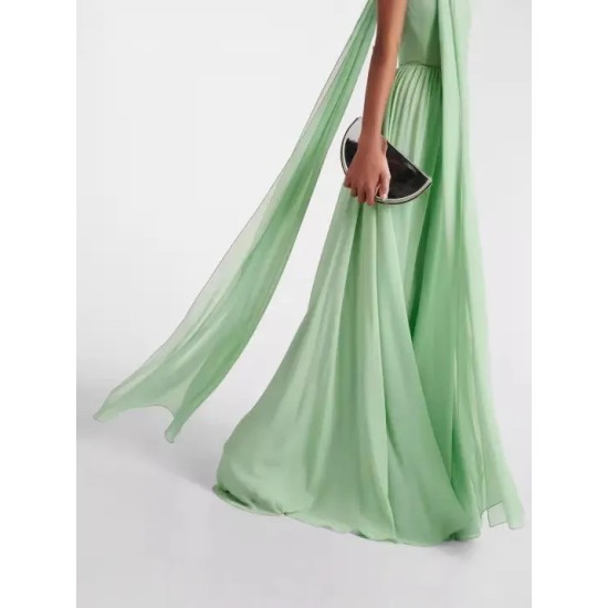Women Elegant Solid Color Strapless Pleated Party Dress