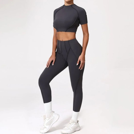 Yoga Quick-Drying Tight Short-Sleeved Sports Fitness Set