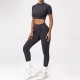 Yoga Quick-Drying Tight Short-Sleeved Sports Fitness Set