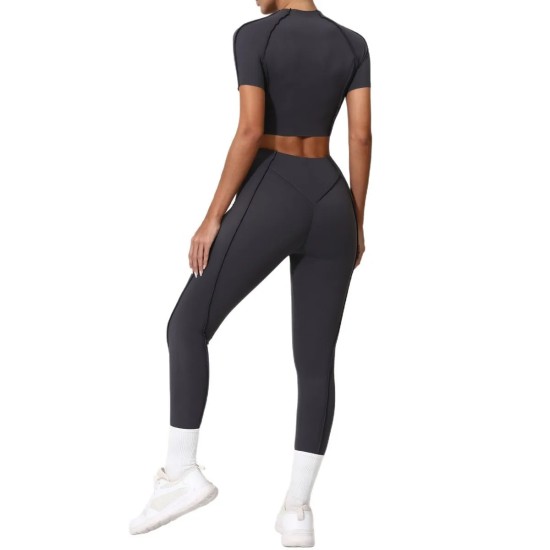 Yoga Quick-Drying Tight Short-Sleeved Sports Fitness Set