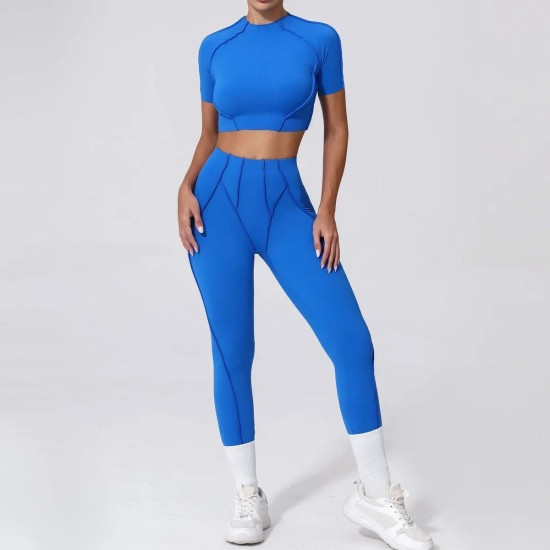 Yoga Quick-Drying Tight Short-Sleeved Sports Fitness Set