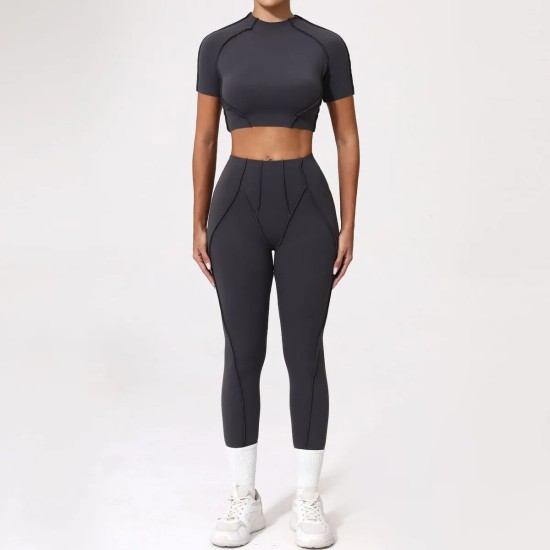 Yoga Quick-Drying Tight Short-Sleeved Sports Fitness Set