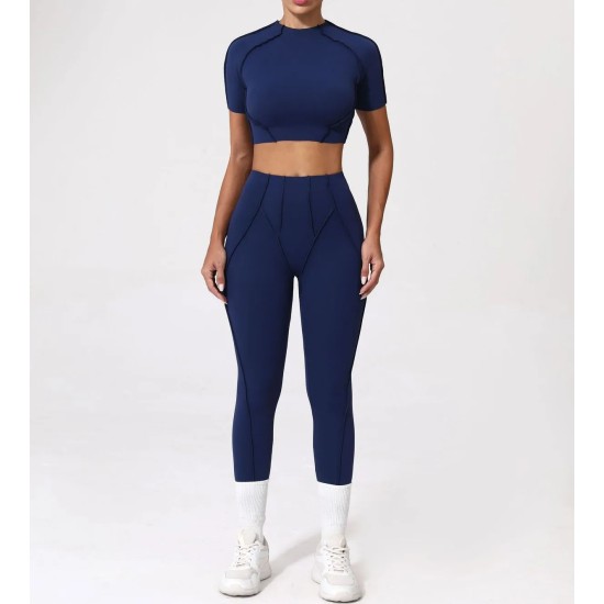 Yoga Quick-Drying Tight Short-Sleeved Sports Fitness Set