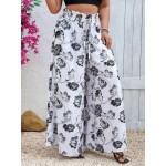 Women Casual Solid Color High Waist Wide Leg Pants Women Casual Solid Color High Waist Wide Leg Pants