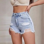 Women Fashion Ripped Denim Shorts Women Fashion Ripped Denim Shorts