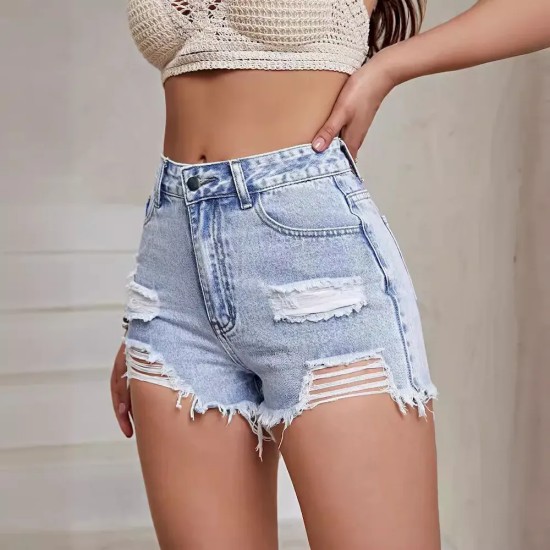 Women Fashion Ripped Denim Shorts Women Fashion Ripped Denim Shorts