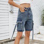 Women Summer Street Denim Shorts Women Summer Street Denim Shorts