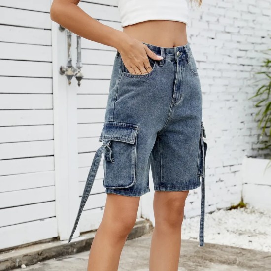 Women Summer Street Denim Shorts Women Summer Street Denim Shorts