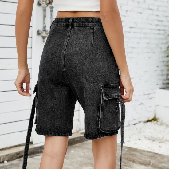 Women Summer Street Denim Shorts Women Summer Street Denim Shorts
