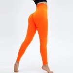 Women Fashion Solid Color High Waist Seamless Yoga Pants