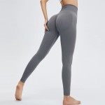 Women Fashion Solid Color High Waist Seamless Yoga Pants