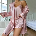 Women Elegant Fashion Pajamas Three-Piece Set Women Elegant Fashion Pajamas Three-Piece Set