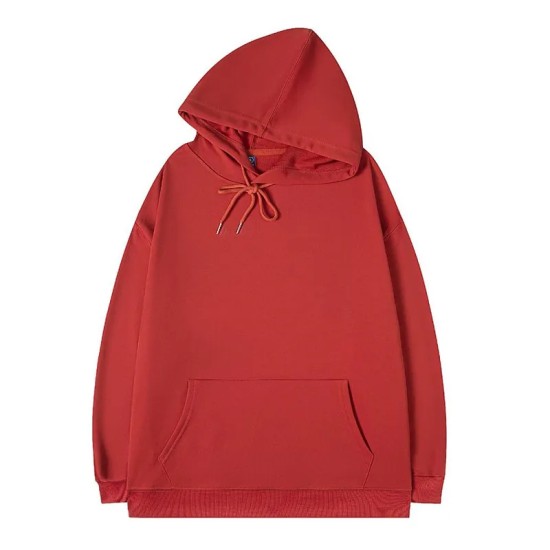Simple Solid Color Loose Hoodie
