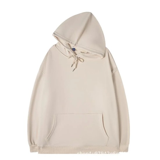 Simple Solid Color Loose Hoodie