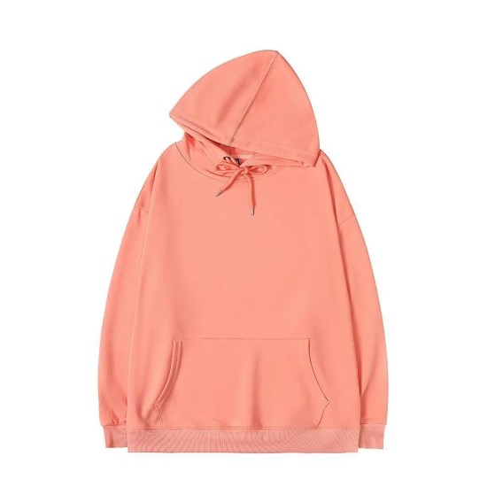 Simple Solid Color Loose Hoodie