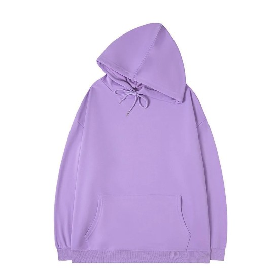 Simple Solid Color Loose Hoodie