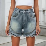 Women Fashion Casual Rivet Denim Shorts Women Fashion Casual Rivet Denim Shorts