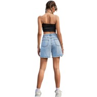 Women Fashion High Waist Loose Denim Shorts Women Fashion High Waist Loose Denim Shorts