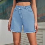 Women Fashion High Waist Loose Denim Shorts Women Fashion High Waist Loose Denim Shorts