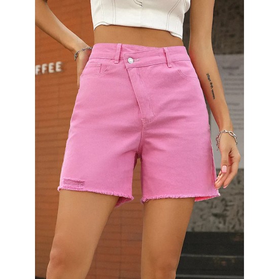 Women Fashion High Waist Loose Denim Shorts Women Fashion High Waist Loose Denim Shorts