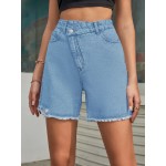 Women Fashion High Waist Loose Denim Shorts Women Fashion High Waist Loose Denim Shorts
