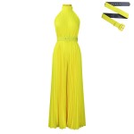 Women Fashion Solid Color Sleeveless Wide Leg Pleated Wide Leg Jumpsuits Women Fashion Solid Color Sleeveless Wide Leg Pleated Wide Leg Jumpsuits