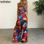 Women Casual Check-Print Wide-Leg Jumpsuit