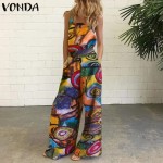 Women Casual Check-Print Wide-Leg Jumpsuit