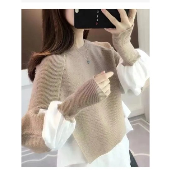 Women Casual Stitching Knitwear Women Casual Stitching Knitwear