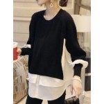 Women Casual Stitching Knitwear Women Casual Stitching Knitwear