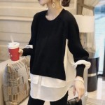Women Casual Stitching Knitwear Women Casual Stitching Knitwear