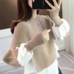 Women Casual Stitching Knitwear Women Casual Stitching Knitwear