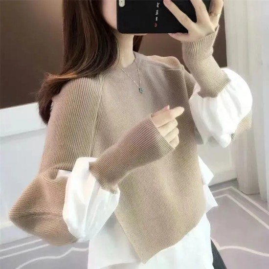 Women Casual Stitching Knitwear Women Casual Stitching Knitwear