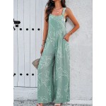 Women Casual Printed Wide-Leg Jumpsuits